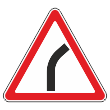 Дорожный знак 1.11.1 «Опасный поворот направо» (металл 0,8 мм, I типоразмер: сторона 700 мм, С/О пленка: тип А инженерная)